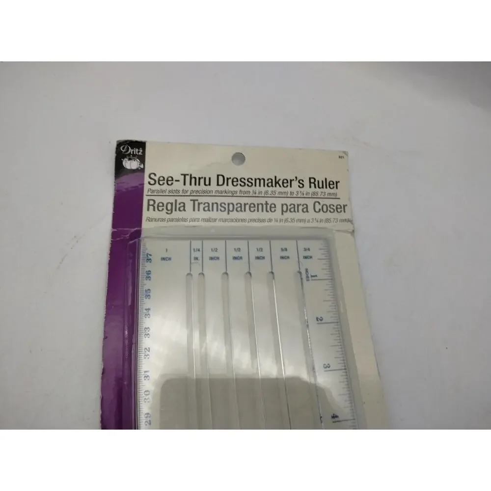 DRITZ Vintage See-Thru Dressmaker Ruler 1994